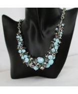 Sparkling Aqua and Iridescent Beautifully Faceted Beaded Necklace by Ver... - £13.20 GBP