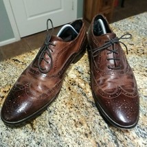 MENS GORDON RUSH WINGTIP DRESS SHOE BROWN OXFORD SIZE: 14  - $58.41