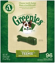 Greenies Dog Dental Treats Teenie Original 1ea/27 oz, 96 ct - £54.43 GBP
