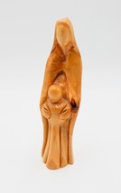 Madonna And Child Wooden Carving Figure Figurine Blonde Wood 6.5 Inch Sculpture - £20.03 GBP