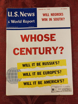U S NEWS WORLD REPORT March 14 1960 Civil Rights in the South Segregation  - £8.62 GBP