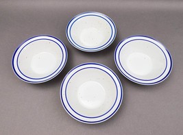 Dansk Blue Mist Rimmed 6 1/4&quot; Fruit Berry Dessert Sauce Bowl Set Of 4 - £79.00 GBP