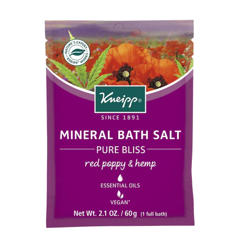 Kneipp Mineral Bath Salt, Pure Bliss Red Poppy & Hemp, 2.1 Oz.  - $6.00 - $48.00