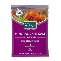 Kneipp Mineral Bath Salt, Pure Bliss Red Poppy &amp; Hemp, 2.1 Oz.  - £4.68 GBP+
