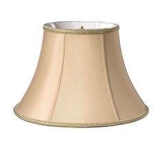 20" Vintage Gold Slanted Bell Shantung Lampshade - $2,873.51 MXN