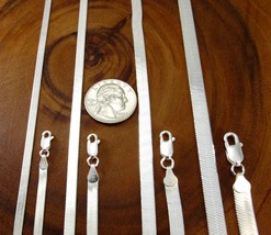 Solid 925 Sterling Silver Italian Herringbone Flexible Chain Necklace / Bracelet - £20.26 GBP+
