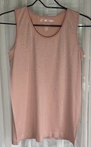 LC Couture Women’s Peach Sleeveless Summer Bling Top Size Small - $265.98 MXN