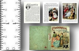 Handcrafted 1:12 Scale Miniature Book Cinderella 4 Pre 1900 Dollhouse Scale - £31.26 GBP