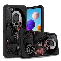 For Galaxy A21 Case, Heavy Duty 3 In 1 Hybrid Hard Pc + Soft Silicone Shockproof - £19.57 GBP