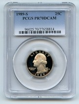 1989 S 25C Washington Quarter Proof PCGS PR70DCAM  20160008 - £40.45 GBP