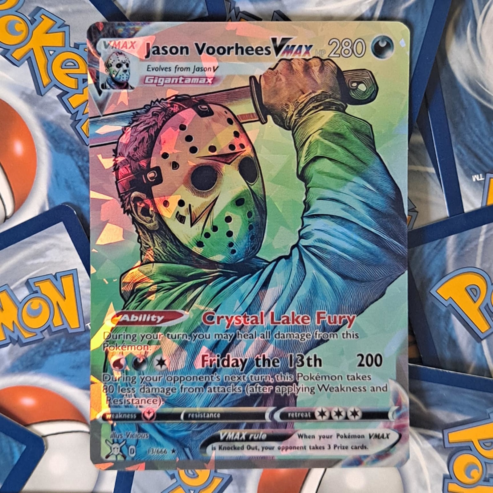 Jason Voorhees Pokemon Card CCG Individual Cards