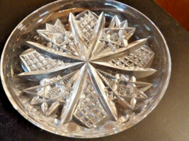 American Brilliant Faceted Candy Dish 5&quot; - £7.24 GBP