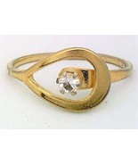  Crystal Gold Plate Avon Ring  sz.8 - $23.64