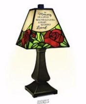 Stained Glass Memorial Lamp Light So Deeply Loved 15&quot; Tall in Memory of Life - £91.00 GBP