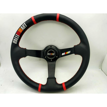 PVC Ralliart Sport Steering Wheel 14 inch Black Spoke Universal Steering... - £67.61 GBP