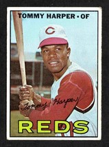 Cincinnati Reds Tommy Harper 1967 Topps Baseball Card #392 vg/ex - £3.00 GBP
