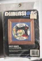 Dimensions Happy Hearts Needlepoint Kit Busy Hands Sewing Theme 5&quot; X 5&quot; Vintage - £13.00 GBP