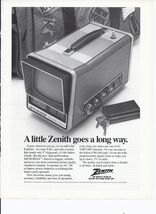 1983 Zenith The Explorer Portable TV and Radio Print Ad Vintage 8.5" x 11" - $19.75