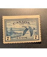 1946 Canada #C9 7 Cents Canada Geese Near Sudbury, ON  Air mail 7¢ used - $31.86 MXN