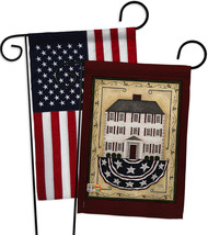 Patriotic White House - Impressions Decorative USA - Applique Garden Flags Pack  - £24.75 GBP