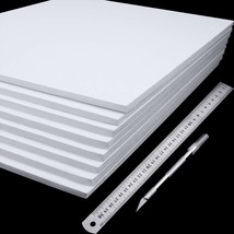 8 Pieces Foam Boards White Foam Core Backing Boards, Silver Craft Knife With Pro - £25.01 GBP