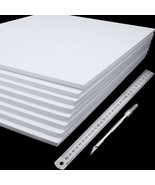 8 Pieces Foam Boards White Foam Core Backing Boards, Silver Craft Knife ... - £25.02 GBP