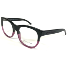 Burberry Eyeglasses Frames B 2169 3466 Black Clear Purple Square 52-18-140 - £74.57 GBP