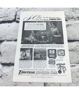 Vtg 1951 Print Ad Emerson Television And Radio advertising Art - $9.89