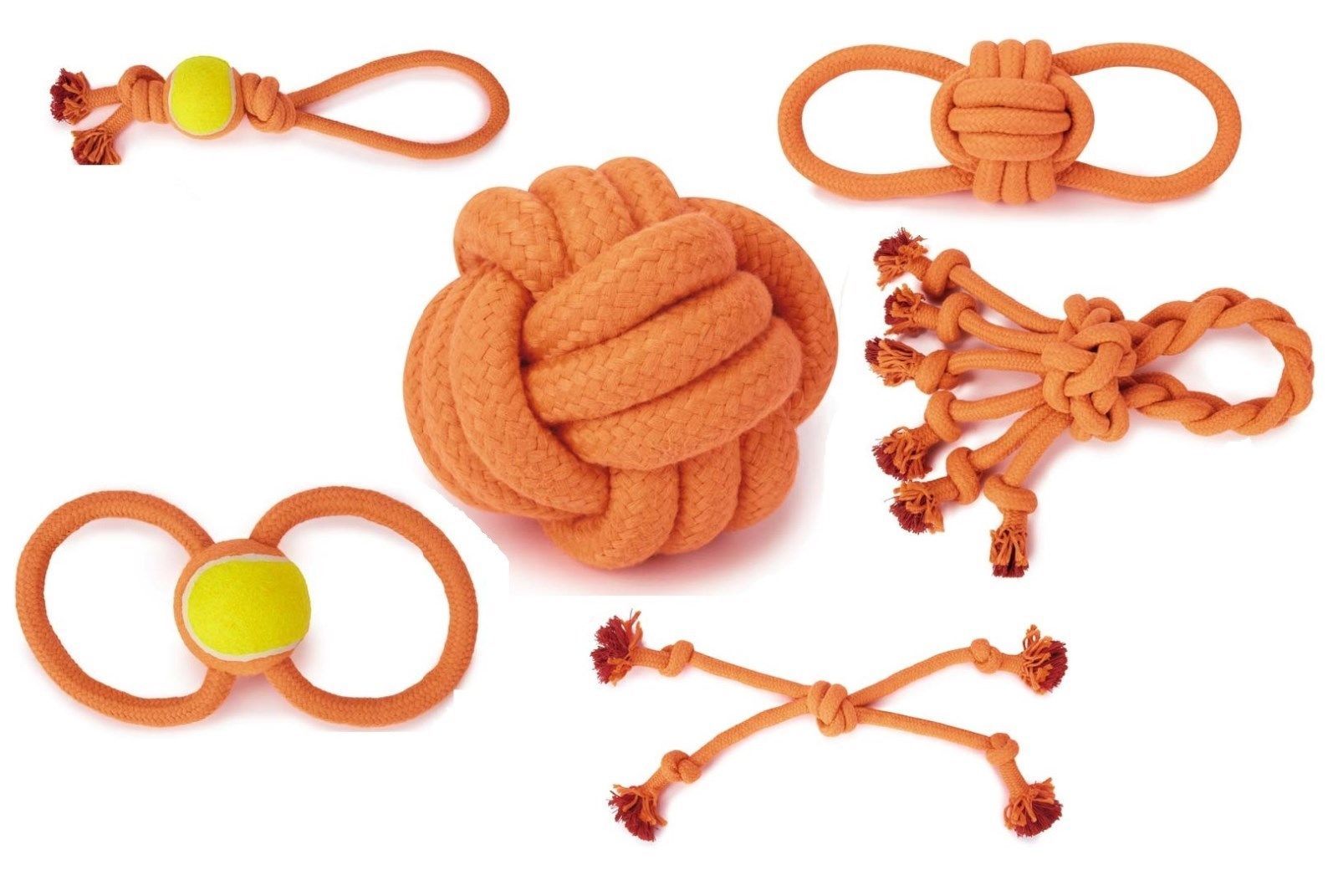 Ruff Rope Toy Collection for Dogs Extra Tough BIG Dog Toys Rope Ball Kno... - $11.77