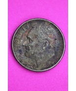 Toned 1964 D Roosevelt Dime 90% Silver Guaranteed Authentic &amp; Genuine Co... - $22.62 CAD