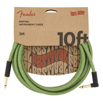 Genuine Fender Festival Instrument Cable 10 ft Angle/Straight Pure Hemp,... - $37.04