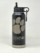 Clemson BIG PAW Black 32oz Double Wall Insulated Stainless Steel Sport B... - £31.45 GBP