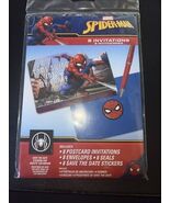 Spiderman Marvel Superhero Kids Birthday Party 8 Invitations Come Swing ... - $13.79 CAD