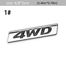 Ar 1pcs fashion 3d metal 4wd car side fender rear trunk emblem badge sticker decals for thumb200
