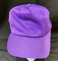 Vintage New Era Purple Mesh Snapback Trucker Hat Cap USA OSFA - £18.39 GBP