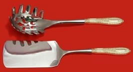 Gadroonette By Manchester Sterling Silver Italian Serving Set 2-Pc HHWS Custom - £115.88 GBP