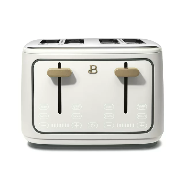 Beautiful 4-Slice Toaster with Touch-Activated Display, White Icing by D... - £117.96 GBP