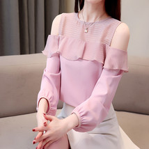 2019 spring fashion shirt Lady blouse Women top and chiffon blouse long sleeve O - £151.84 GBP
