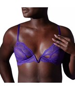 NWT Thistle and Spire 40D Kane Bra V-wire Ultraviolet Purple Lace Retail... - €22,34 EUR