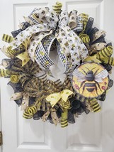 Bumblebee Everyday Wreath, Bee, Farmhouse, Jumbo, Craft, Handmade - $74.45