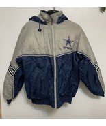 Vtg 90’s GAME DAY DALLAS COWBOYS Puffer Bomber NFL Jacket Sz LARGE. Dist... - £60.17 GBP