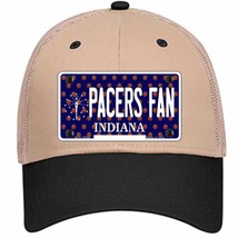 Pacers Fan Indiana Novelty Khaki Mesh License Plate Hat - £22.79 GBP