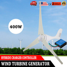 400W Wind Turbine Generator Unit 3 Blades DC 12V With Power Charge Contr... - $177.99