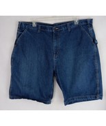 Full Blue Men&#39;s Dark Wash Distressed Jean Shorts Size 46 Inseam 10&quot; - £15.30 GBP