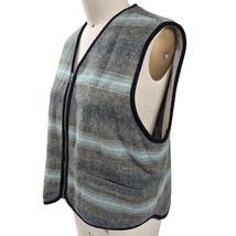 WOOLRICH Vintage Women&#39;s Wool Blend Fleece Lined Multicolored Striped Ve... - $59.40