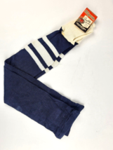 Vintage Ripon blue &amp; white striped baseball socks stirrups style 27&quot; length - $23.75