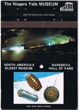 Matchbook Cover Niagara Falls Museum Ontario Barrels Over Falls - £0.75 GBP