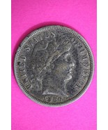 High Grade 1906 P Barber Liberty Dime Scarce Semi Key Date Silver Coin 63 - $33.48 CAD