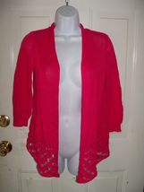 JUSTICE PINK SWEATER CARDIGAN SIZE 16 GIRL'S EUC - $22.50