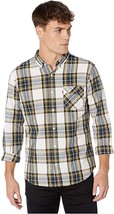 Levis Mens Plaid Button-Down Shirt, Med Marshmallow - $18.90